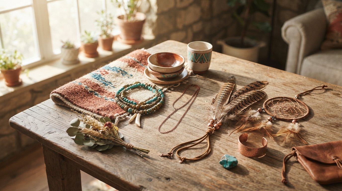 Boho hipių indėniška rankinė